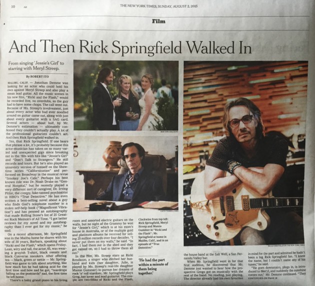 Rick Springfield - New York Times