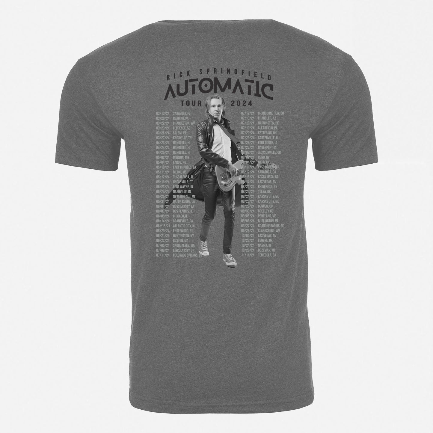 2024 Automatic Tour Soft Rick Springfield T-shirt (with Photo)