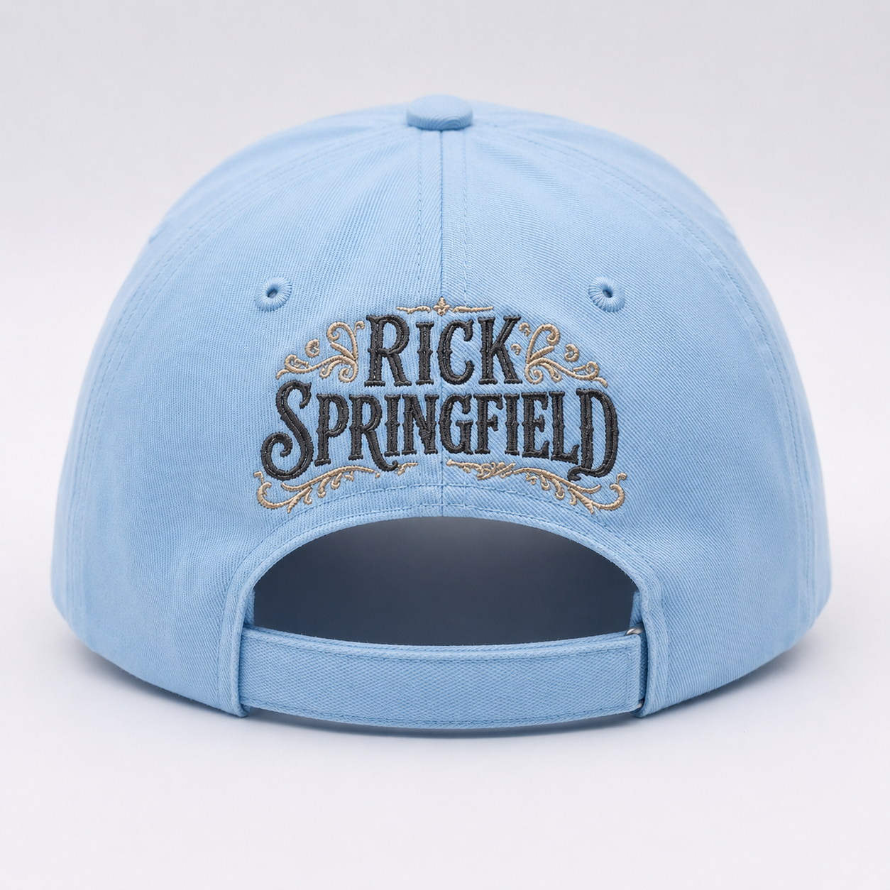 Rick Springfield Rose-Guitar Embroidered Baseball Hat
