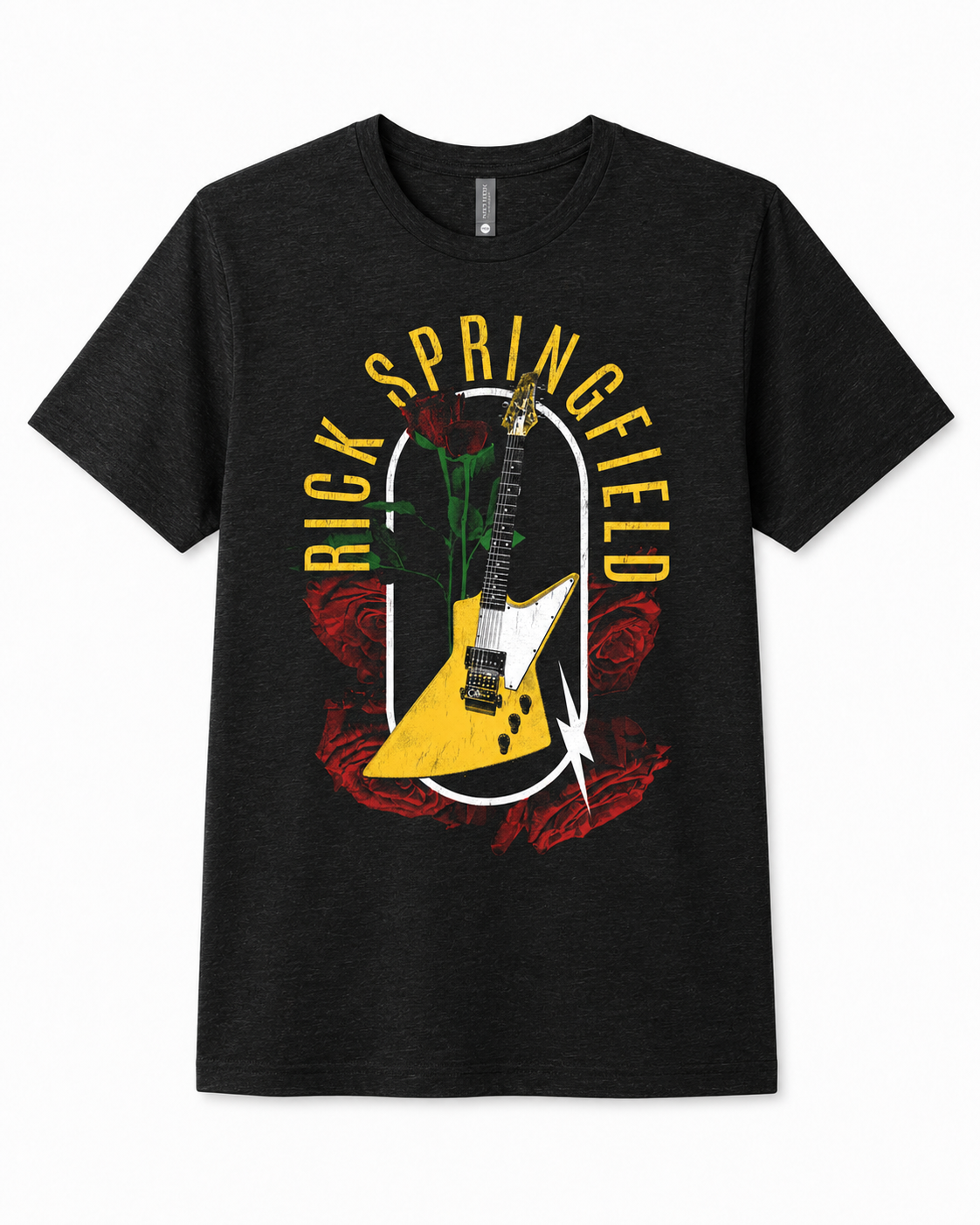 Rick Springfield Guitar & Roses Tri-Blend T-shirt