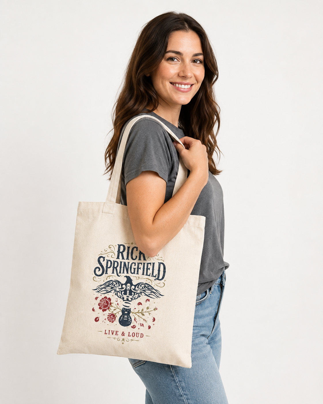 Rick Springfield Live & Loud Canvas Tote Bag