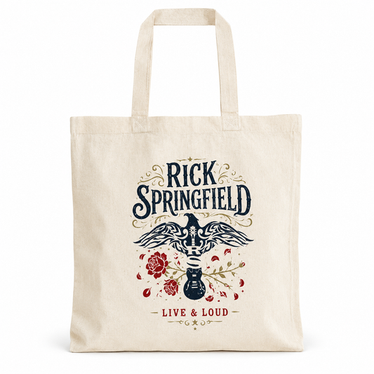 Rick Springfield Live & Loud Canvas Tote Bag