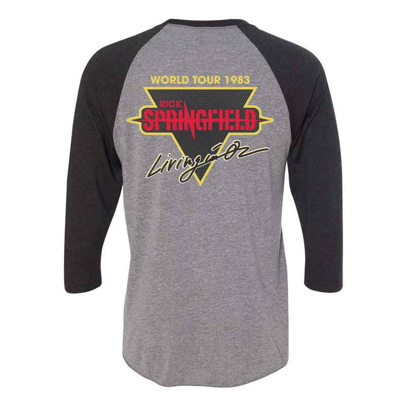 Rick Springfield Retro Living in Oz Raglan – Rick Springfield's